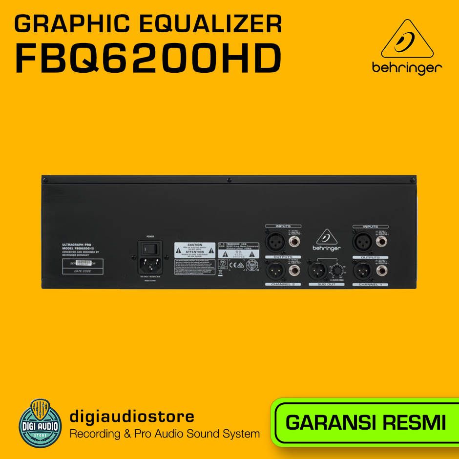 Graphic Equalizer 31 Band Behringer FBQ6200HD dengan Feedback Detection