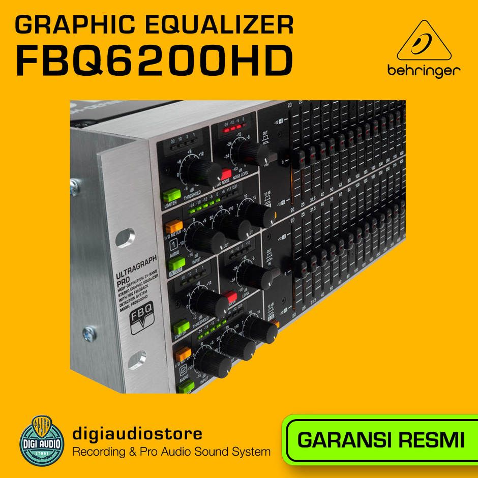 Graphic Equalizer 31 Band Behringer FBQ6200HD dengan Feedback Detection