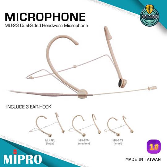 Headset Microphone - Mic Headworn - MIPRO MU-23II Skin Color - 4 Pin Mini XLR TA4F