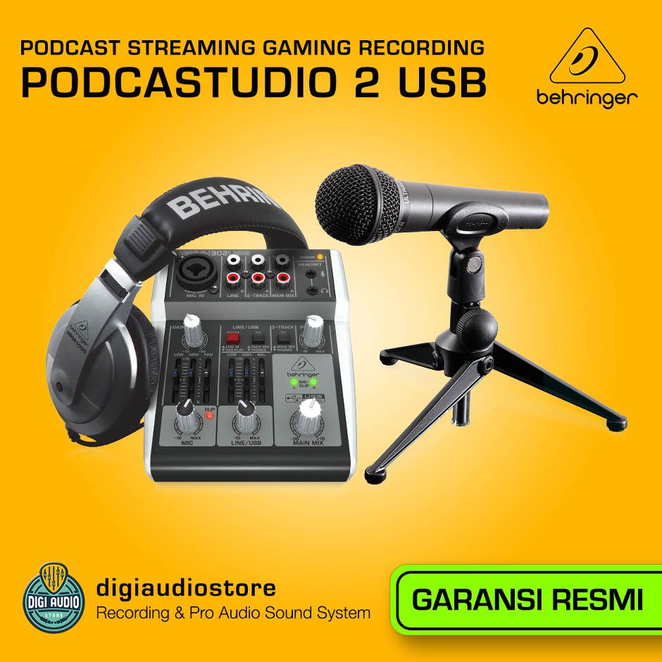 Behringer PODCASTUDIO 2 USB Paket Recording - Streaming - Recording