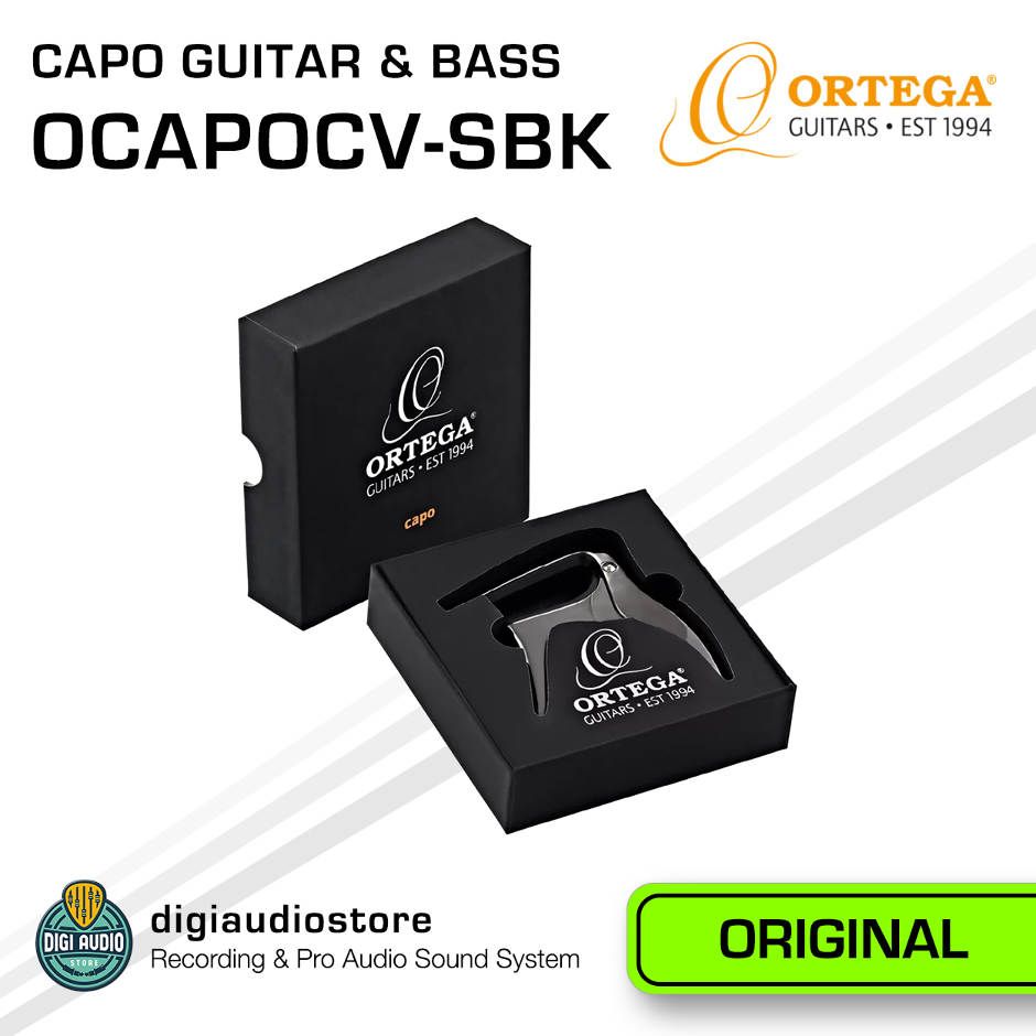 Capo Guitar & Bass Akustik - Penjepit Gitar - ORTEGA OCAPOCV-SBK - untuk Gitar & Bass Akustik / Elektrik - CURVE