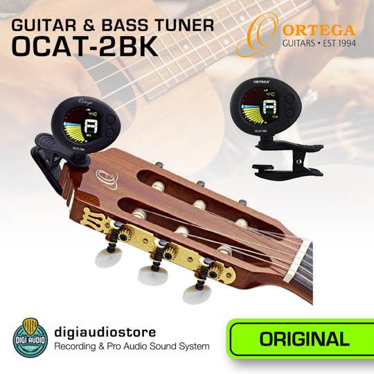 ORTEGA OCAT-2BK - Headstock Tuner, built-in visual metronom - Guitar Bass Ukulele