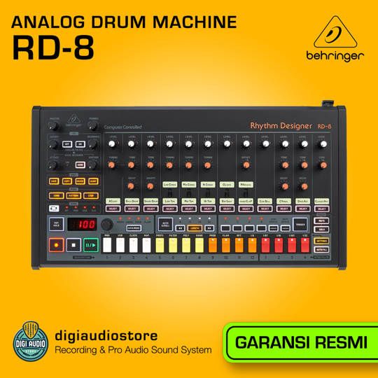 Behringer Rhythm Designer RD-8 Analog Drum Machine with Midi & USB Interface