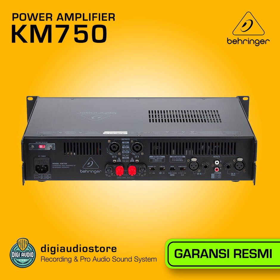 Power Amplifier Speaker Pasif Behringer KM750 - 750 watt 2 channel with Accelerated Transient Response
