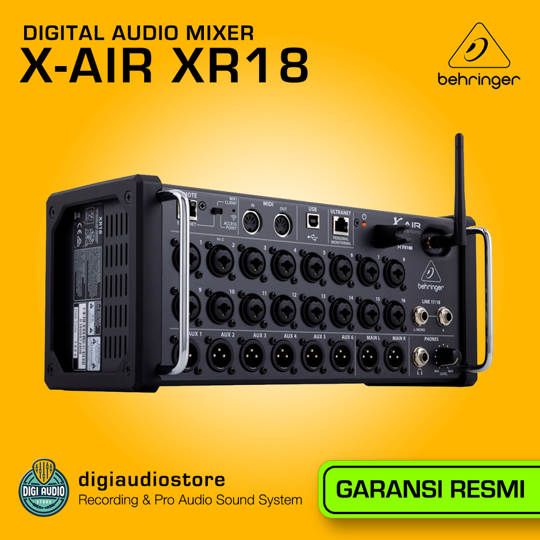 Digital Audio Mixer Behringer X-Air XR18 - 18 Channel Compatible iPad - Android - PC - Laptop