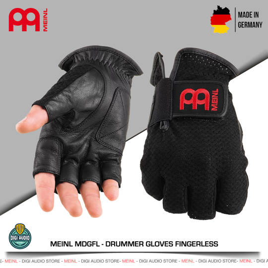 Meinl MDGFL Gloves Drummer - Sarung Tangan Drum Bahan Kulit dan Nylon Size M L & XL