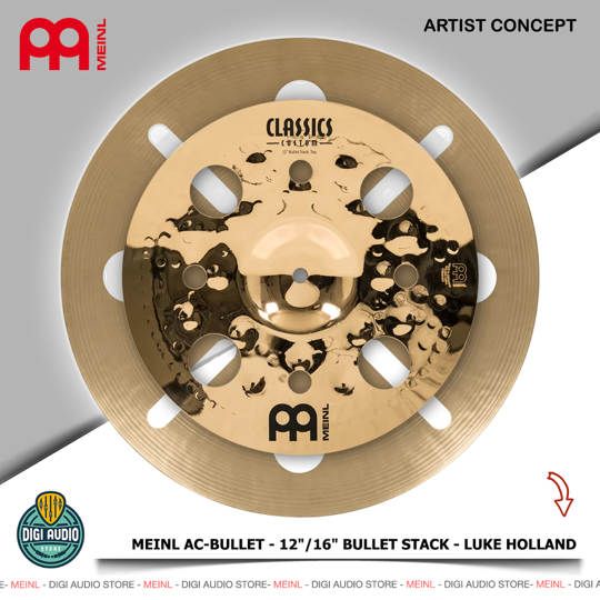 Cymbal Drum Meinl AC-Bullet Luke Holland Artist Concept Model 12 inch & 16 inch Bullet Stack