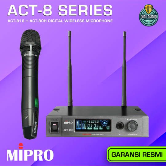 Digital Wireless Microphone Wideband MIPRO ACT-818 + ACT-80H - Handheld Mic