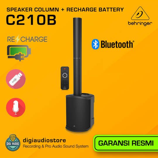 Behringer C210B - Speaker Column Portable Aktif 160 Watt Sound System Wireless Bluetooth & Lithium Ion Battery
