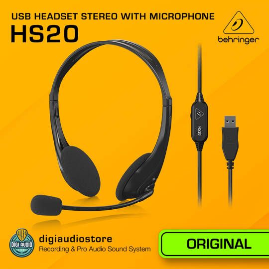 BEHRINGER HS20 - USB Stereo Headset with Swivel Microphone