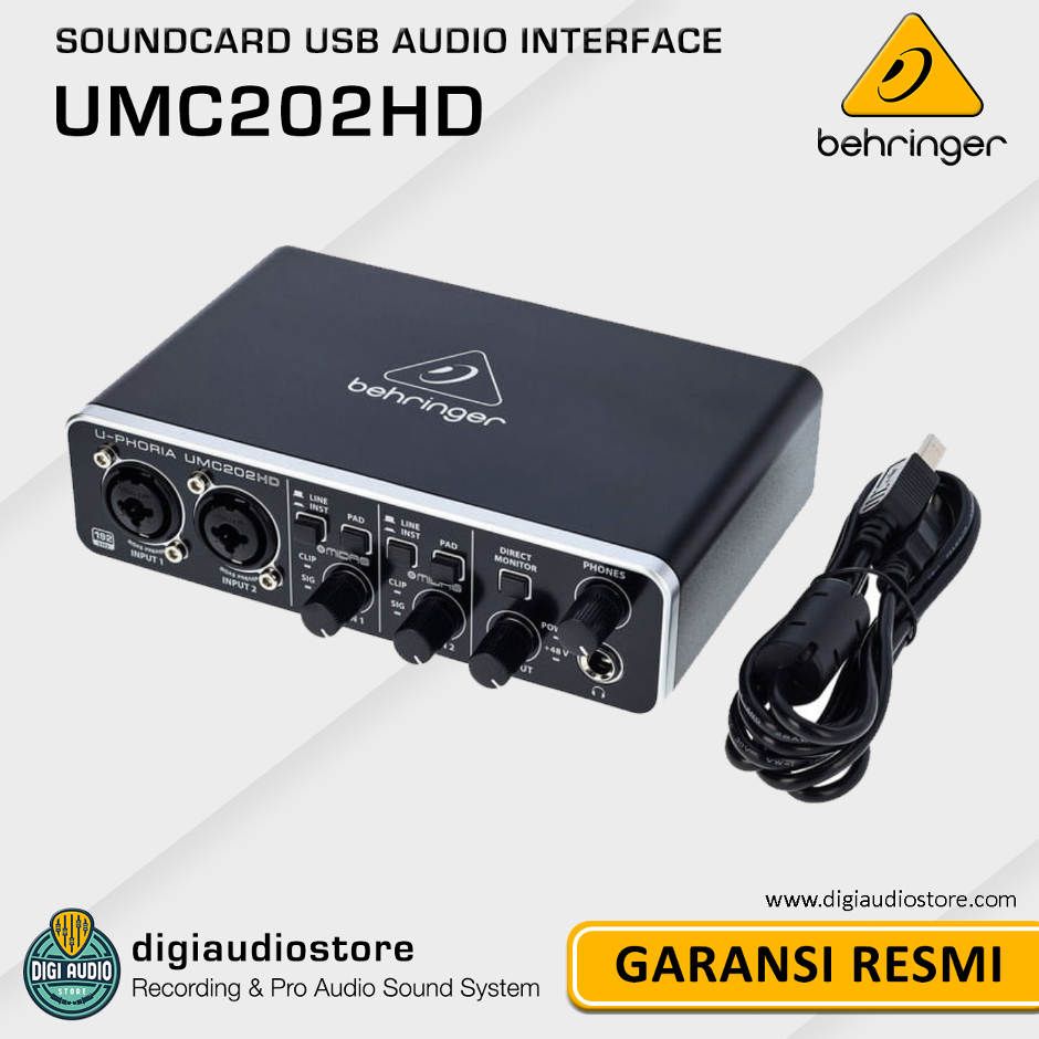 Soundcard Behringer U-Phoria UMC202HD USB Audio Interface 2 Channel