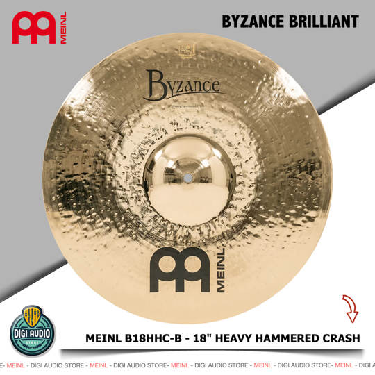 Cymbal Drum MEINL B18HHC-B 18 inch Heavy Hammered Crash Byzance Brilliant