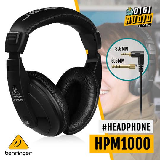 Headphone Flat Studio Monitor, Live Mixing & Recording Behringer HPM1000-BK - Black