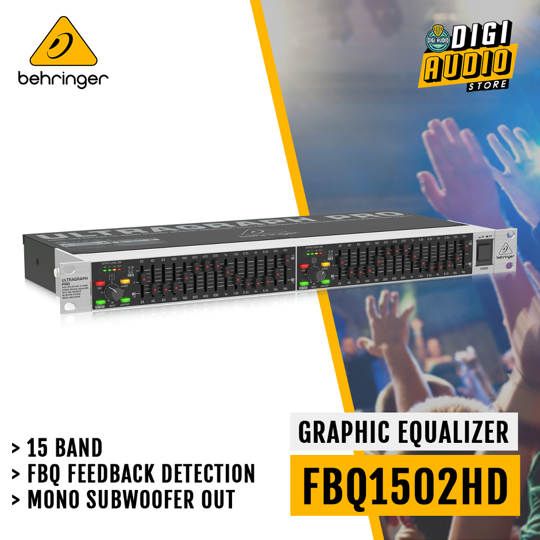 Behringer FBQ1502HD High-Definition 15-Band Stereo Graphic Equalizer with FBQ Feedback Detection System