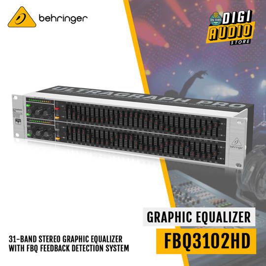 Graphic Equalizer Behringer Ultragraph Pro FBQ3102HD - 31 Band with Feedback Detection