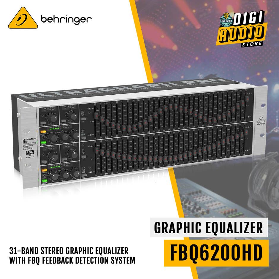 Graphic Equalizer 31 Band Behringer FBQ6200HD dengan Feedback Detection