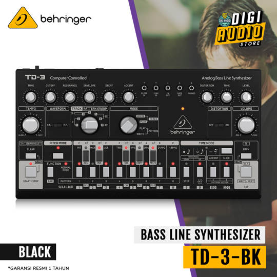 Behringer TD-3-BK Analog Bass Line Synthesizer - TD3 - Black