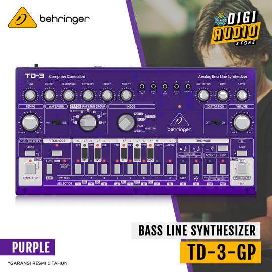 Behringer TD-3-GP Analog Bass Line Synthesizer - TD3 - Purple