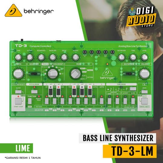 Behringer TD-3-LM Analog Bass Line Synthesizer - TD3 - Lime