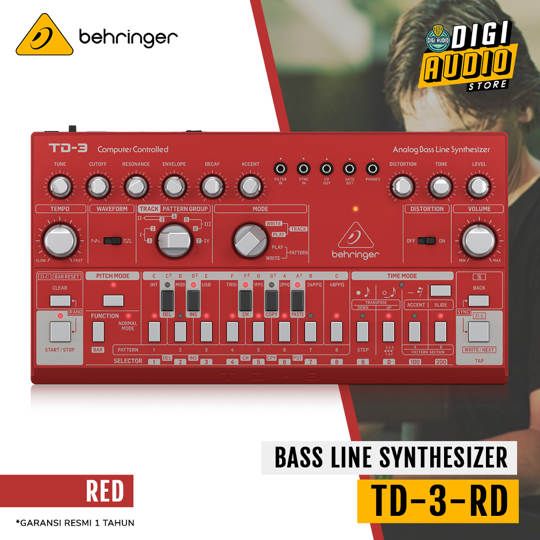 Behringer TD-3-RD Analog Bass Line Synthesizer - TD3 - Red