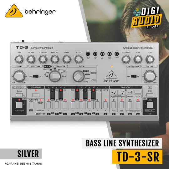 Behringer TD-3-SR Analog Bass Line Synthesizer - TD3 - Silver