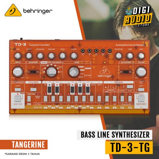 Behringer TD-3-TG Analog Bass Line Synthesizer - TD3 - Tangerine