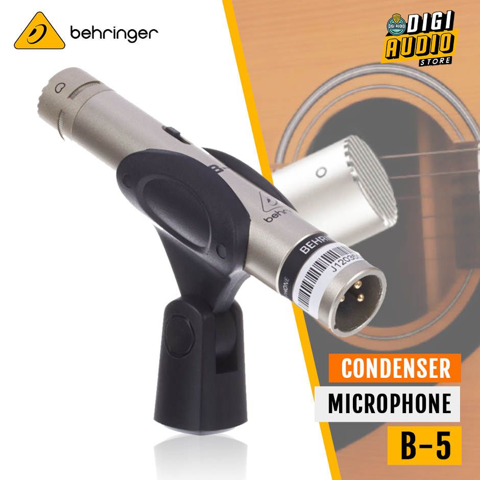 Behringer B-5 Gold-Sputtered Diaphragm Studio Condenser Microphone with 2 Interchangeable Capsules
