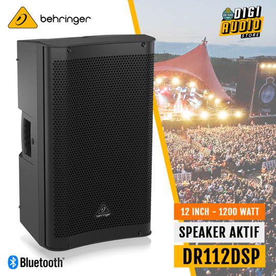 Speaker Aktif Sound System Behringer DR112DSP - 1200 Watt - 12 inch - Digital Signal Processing & Bluetooth Streaming