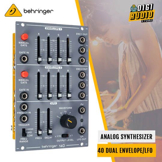 Behringer 140 DUAL ENVELOPE/LFO Legendary Analog Synthesizer Dual Envelope / LFO Module for Eurorack