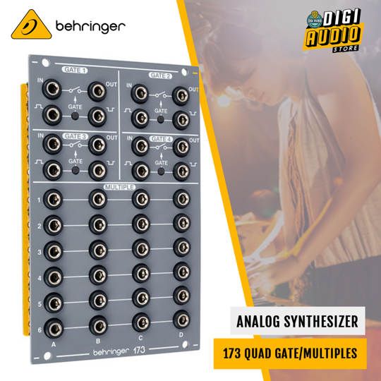 BEHRINGER 173 QUAD GATE/MULTIPLES - Legendary Analog Synthesizer Quad Gate and Multiples Module for Eurorack