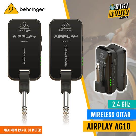 BEHRINGER Airplay Guitar AG10 - 2.4 GHz Guitar Wireless System with Ultra-Low Latency and Rechargeable Battery