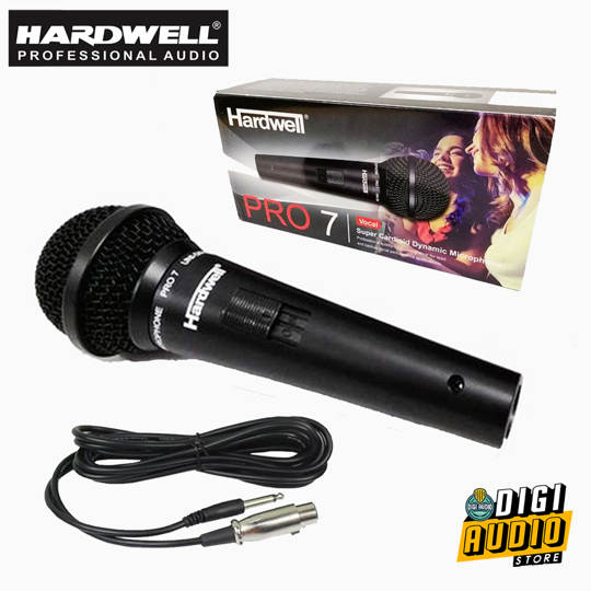 HARDWELL PRO7 Microphone Vocal - Mic Cable - Mikrofon Kabel - PRO 7 - Hitam