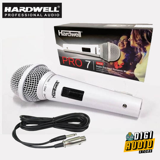 HARDWELL PRO7 Microphone Vocal - Mic Cable - Mikrofon Kabel - PRO 7 - Putih