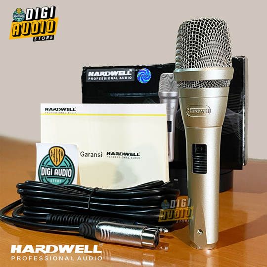 HARDWELL PRO 9 Dynamic Vocal Microphone - Mic Kabel Karaoke Meeting Seminar dll.