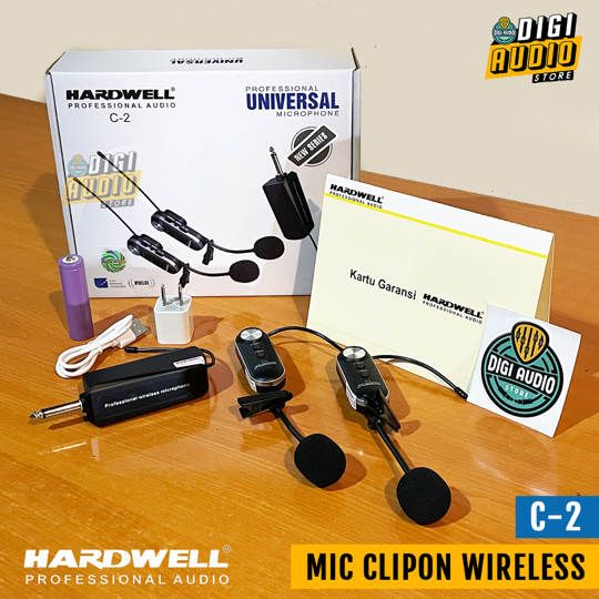 Mic Clipon Wireless HARDWELL C-2 Microphone Lavalier