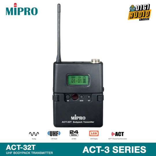 MIPRO ACT-32T UHF Wireless Bodypack Transmitter ACT-3 Series - ACT32T