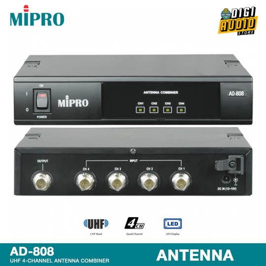 MIPRO AD-808 UHF 4-channel Transmitting Antenna Combiner