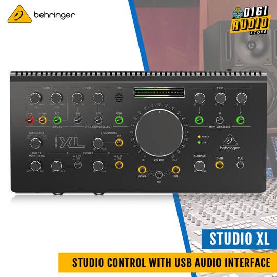 Behringer Studio XL High End Studio Control and Communication Center with Midas Preamps - 192 kHz 2x2 USB Audio Interface and VCA Stereo Tracking