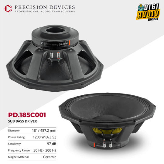 Speaker Komponen Precision Devices PD.185C001 - 18 inch
