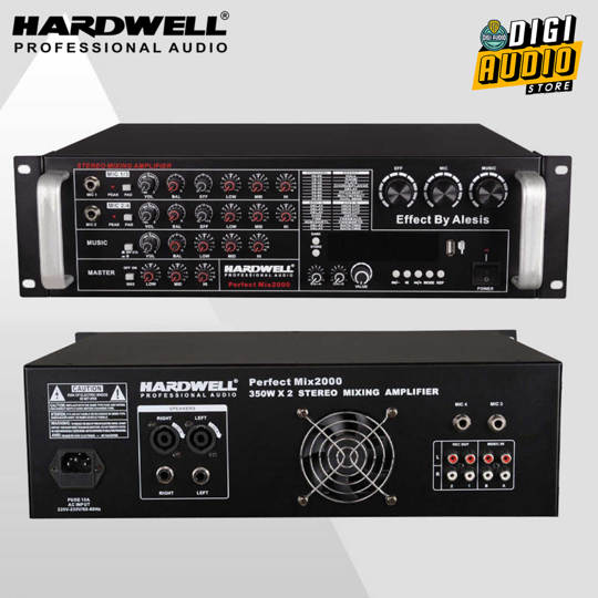 Power Amplifier Speaker Karaoke Bluetooth USB HARDWELL PERFECT MIX 2000 - PERFECTMIX 2000