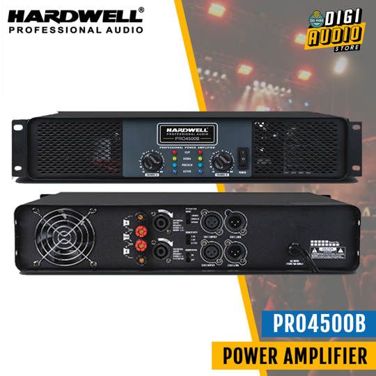 HARDWELL PRO 4500 Power Amplifier Ampli Speaker Pasif 2 x 450 Watt 8Ω - Black - PRO4500