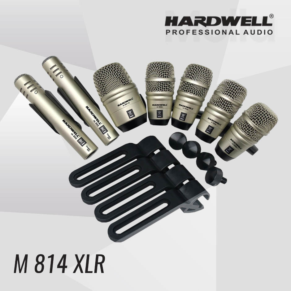 Hardwell M814 XLR Mic Drum Set - Microphone Drums