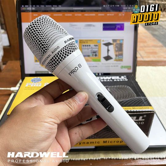 Hardwell Pro 8 - Dynamic Microphone - Mic Kabel - White - Pro8