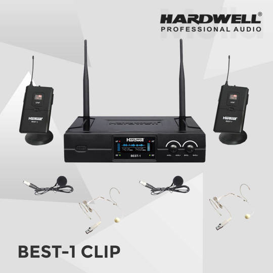 Hardwell BEST 1 Wireless Microphone Clipon & Headset - Mic Wireles - BEST1