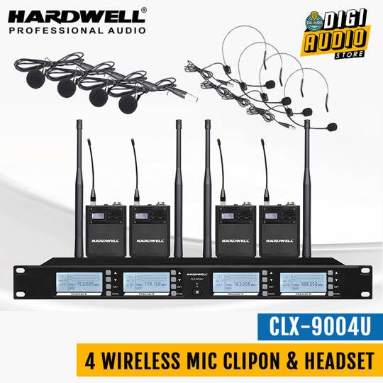 Hardwell CLX 9004 Microphone Clip On Wireless - Mic Clipon & Headset - CLX9004