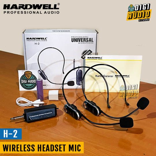 Mic Wireless Headset Microphone Kepala HARDWELL H-2 - Jack 6.5mm - H2
