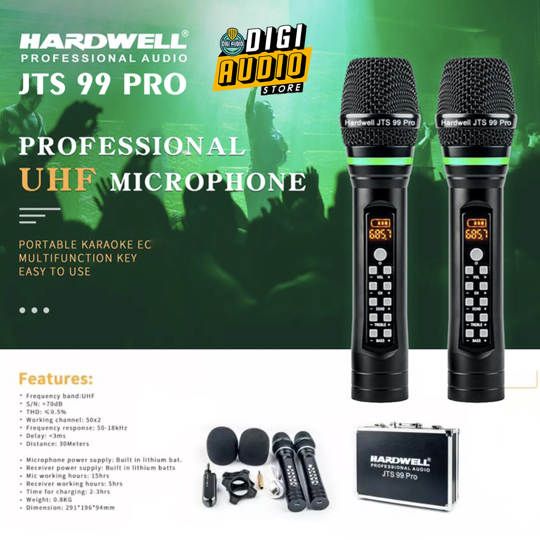 Hardwell JTS 99 PRO - Wireless Microphone Vocal with 6.5mm Jack Receiver - JTS99