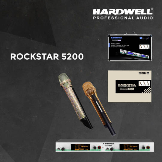 Hardwell Rockstar 5200 Professional Wireless Microphone - 2 Mic Vocal