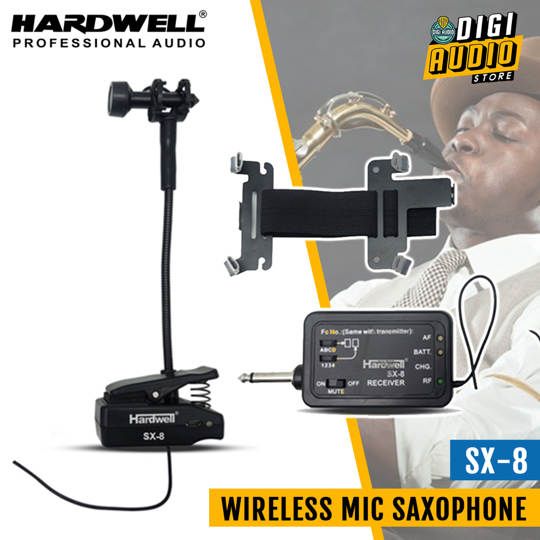 Hardwell SX 8 - Microphone Wireless Saxophone - Mic Saxo with Jack 6.5mm Receiver