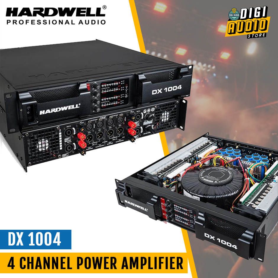 Hardwell DX 1004 - Power Amplifier Speaker Stereo Output Power 4 Ohm 4 x 1500 Watt
